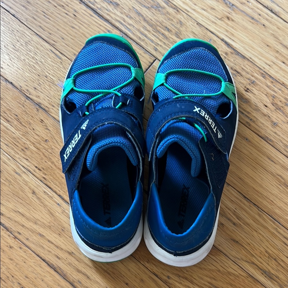 adidas Blue and Green Shoes
